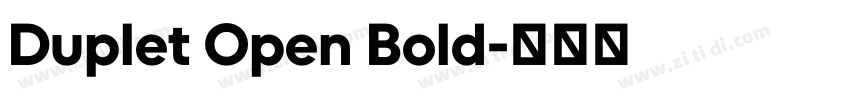 Duplet Open Bold字体转换